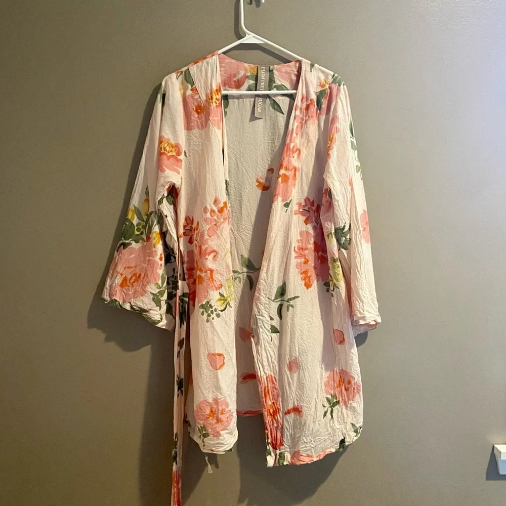 Floral Pink Women's Robe - Picture 9 of 9